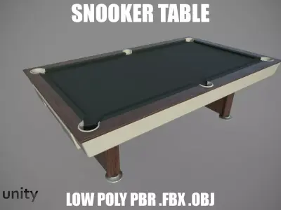 Snooker Table Low poly retro Low-poly 3D model