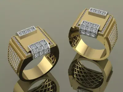 Man Ring Gold  3D print model