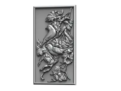 Natural art base relief 3d print 3D print model