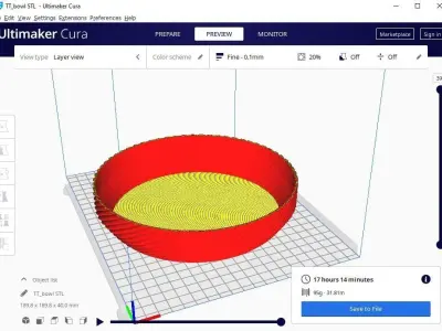 twisted bowl 3D print model