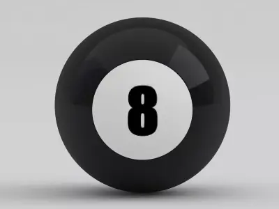 Pool Snooker Ball 8 3D model