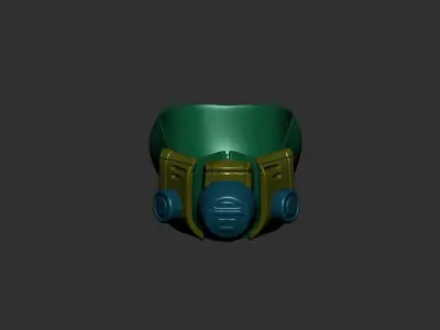 helmet high poly sculpt 3d printable  3D model 2