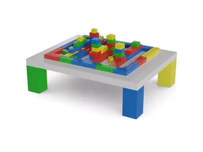 Cars and action games Building Block Table 3D model