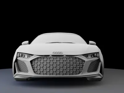 Audi r8 spyder Low-poly 3D model