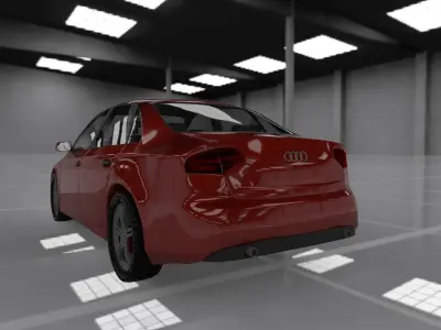 Audi A4 2008 Low-poly 3D model