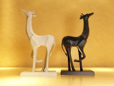 giraffes ornaments crafts animal models 3D model