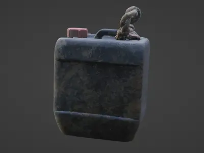 Dirty Oil Can Scan Low-poly 3D model