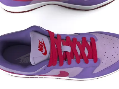 Nike Dunk Low Plum PBR Low-poly 3D model
