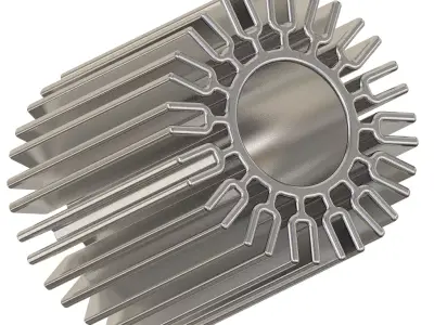 Round Aluminium Heat Sink 3D print model