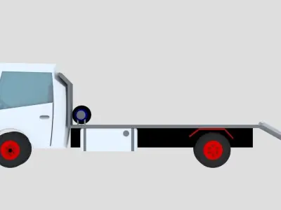 cartoon tow truck 3D model