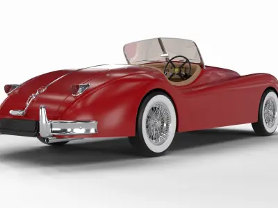Jaguar XK140 1954 3d model 3D model