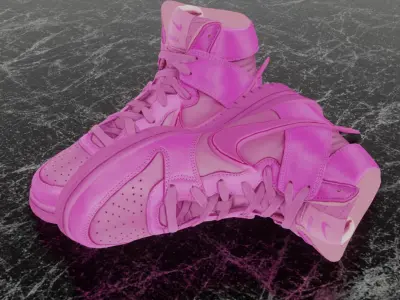 AMBUSH X NIKE DUNK HIGH COSMIC FUCHSIA 3D SHOES Low-poly 3D model