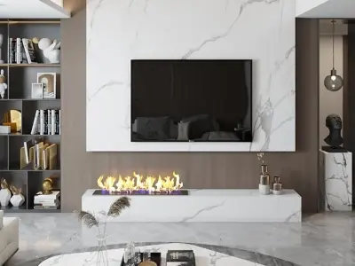 of duplex room living 3D model