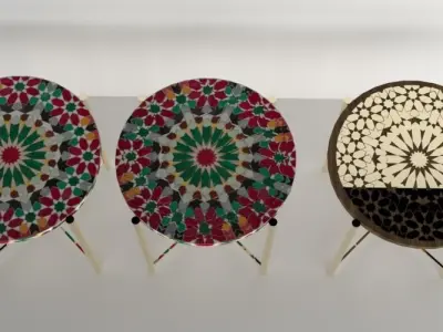 Moroccan Mosaic Table 3D model