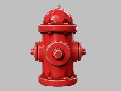 Ceramic Fire Hydrant 3D model