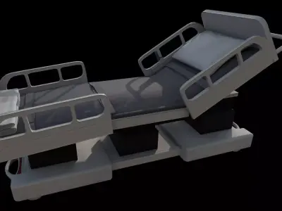 Hospital Bed PBR Low Poly Game Ready Low-poly 3D model
