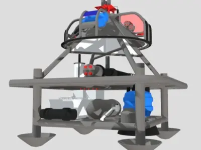 Submarine station 3D model