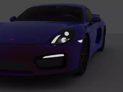 Rigged Porshe Cayman Gt4 3D model
