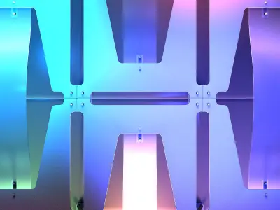 Stage Decor Collection 04 Modular Wall Column 9 Pieces