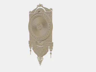 Wooden Clock Decor For Wood Carving 3D print model 2