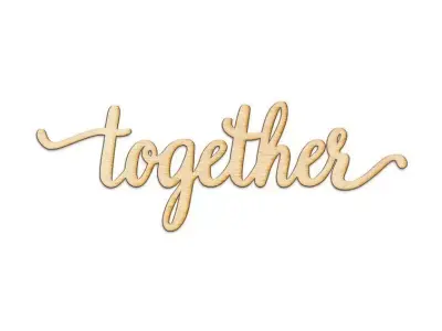 Wood Text Wall Decor Free 3D model