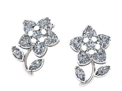 diamond floral  PENDANT   3D print model