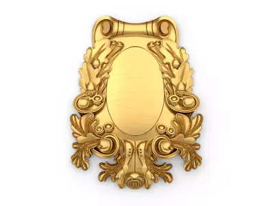 Cartouche classic decorative ornament cnc 3d printing stl 04  3D model