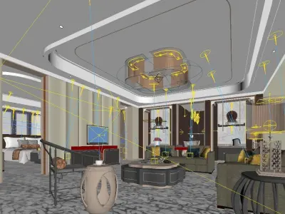 Hotel suite 3D model