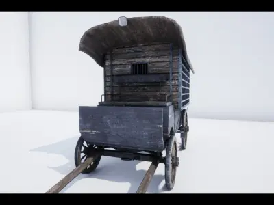 The Carriage 3 Low-poly 3D model