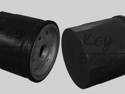 Oil filter 3D model
