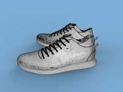 shoes wool 3D model