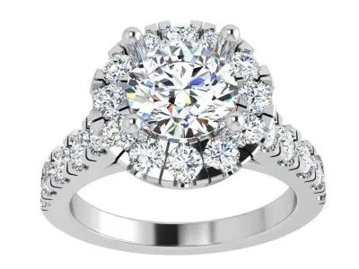 Round Halo Ring 4363 3D print model