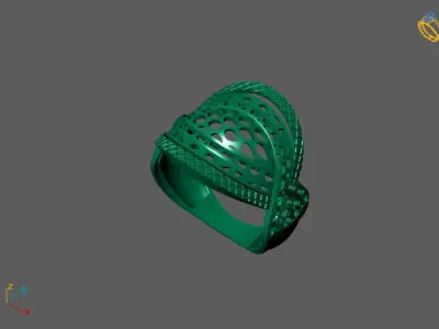 Fancy Womens Rings Plain Rings Ready STL 3DM Models Rings 3D print model 33