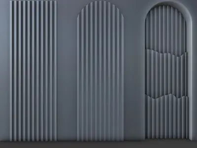 Decoration Wood Panel  Low-poly 3D model