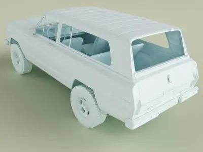 Jeep Cherokee Wagoneer Wrangler CJ5 3D model