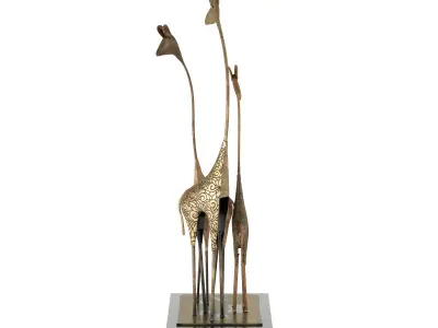 Safari Inspired Giraffe Ensemble 3D model