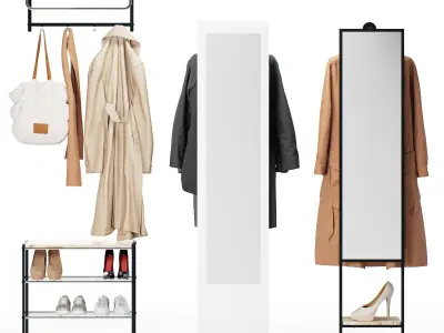 Decor entrance hall Hallway Wardrobe Set 93 3D model