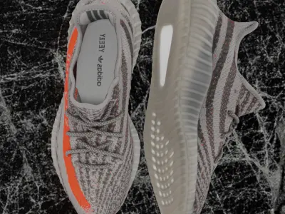 ADIDAS YEEZY BOOST 350 V2 BELUGA REFLECTIVE 3D SHOES Low-poly 3D model