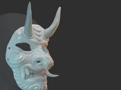 Samurai Oni Mask 3D print model