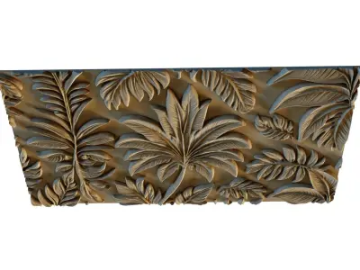 mural decor set wall panel 08 3D model