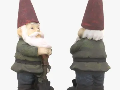 Garden Gnome Low-poly 3D model