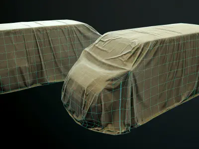 Car Cover g Low-poly 3D model