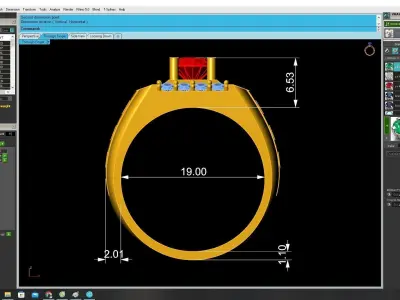 Luxury Emerald Halo Diamond Men Ring 3D Model  3455 3D print model
