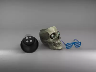 Skull Vase 3D print model