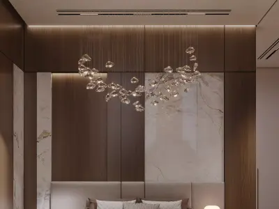 Modern Luxury Villa Bedroom Interior 3D Model MAX 3D model