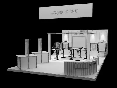 Booth Exhibition Stand a112  3D model