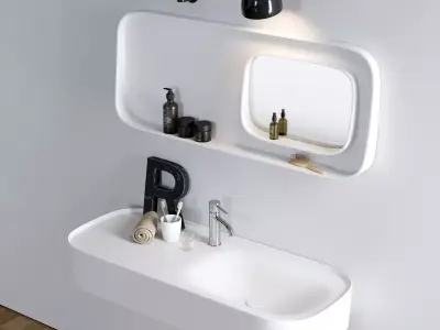 Washbasin Rexa Design Fonte set 3 3D model