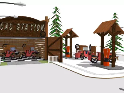 gas station toys 3D model