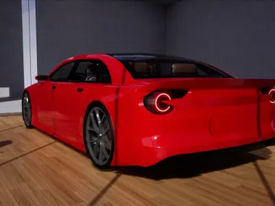 Generic Mid Size 4 Door Sedan Low-poly 3D model