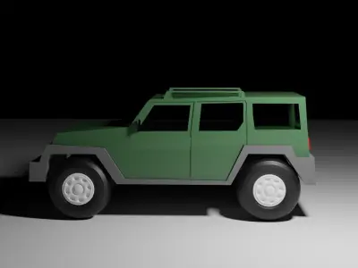jeep car Free low-poly 3D model by derbinho